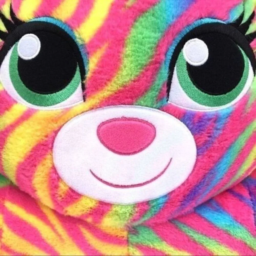Build A Bear Rainbow Backrest Plush Pillow